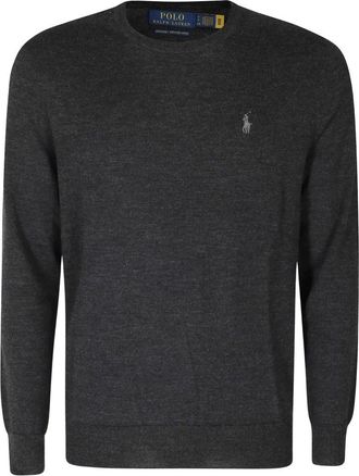 Polo Ralph Lauren Maglione Classico in Lana - - Knitwear - Uomo - Grigio - L
