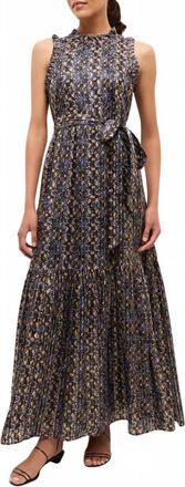Marie Oliver Alice Maxi Dress In Metallic Black Floral
