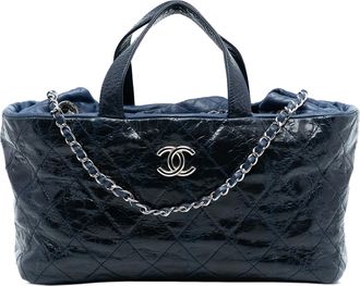 Chanel Tweedehands Cc Gequilted Glanzend Kalfsleer Portobello Tote