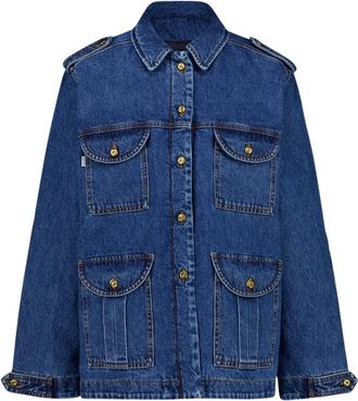 Blaz&eacute; Milano Nariida Sapphire Sahariana Jas - Dames - Spijkerjassen - Blauw - M - Katoen - Jassen