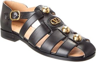 Valentino Vlogo Leather Sandal