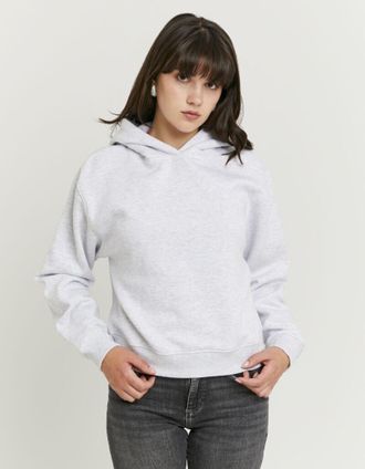 Tally Weijl Kapuzensweatshirt TALLY WEIJL SSWCOJHIMO, Damen, Gr. XS, gris chin&eacute; light, Sweatware, Obermaterial: 65% Baumwolle, 35% Polyester, l&auml;ssig geschnitten n