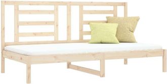 vidaXL Sof&aacute; Cama Sin Colch&oacute;n Madera Maciza De Pino 80x200 Cm Vidaxl