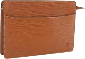 Louis Vuitton Pre-owned Clutches, female, Brown, Size: ONE SIZE Pre-owned Pochette Homme Clutch Bag