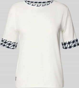 Marc Cain T-Shirt mit Rundhalsausschnitt in Offwhite, Gr&ouml;&szlig;e 38