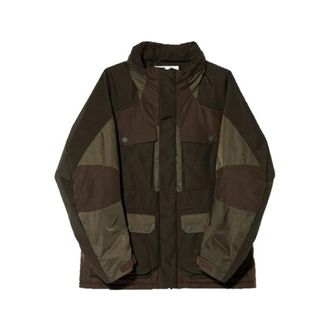 White Mountaineering Light Jackets, male, Green, Size: M Gore-Tex Infinium Primaloft Padded Jacket