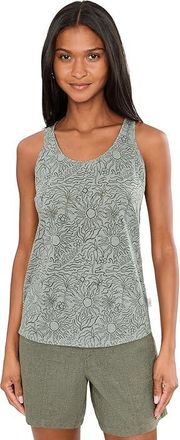 Royal Robbins Featherweight Tank Top Womens Clothing Sage Leaf Heather Sunburst Print : MD, Polyester/Cotton