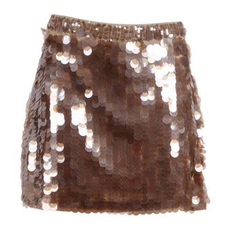 P.A.R.O.S.H. Short Skirts, female, Brown, Size: M Mini Skirt