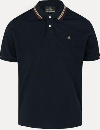 Vivienne Westwood Classic Polo Solid Piquet Navy Blue XXL Men