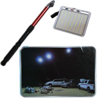 Trade Shop Trade Shop - Asta Allungabile 3,6 Mt Led Smd 96 Led Luz Bianca 48w Fishing Change