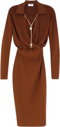 Elisabetta Franchi Mujer, Vestidos, Marr&oacute;n, Talla: S