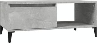 vidaXL Vidaxl - Mesa De Centro Madera Contrachapada Gris Hormig&oacute;n 90x50x36,5 Cm