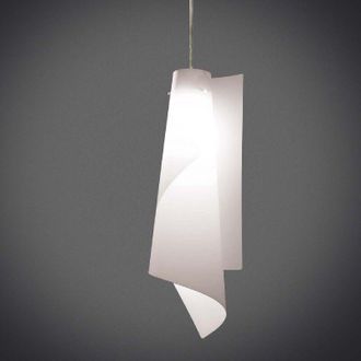 Linea Zero L&aacute;mpara De Suspensi&oacute;n En Polilux Vela Blanco Di&aacute;metro 19 X H49 Cm