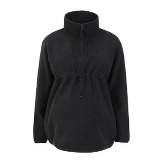 Mountain Warehouse Dames/Dames Sherpa Half Rits Zwangerschaps Fleece Top (Zwart)