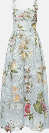 Oscar De La Renta Floral lace guipure cocktail dress