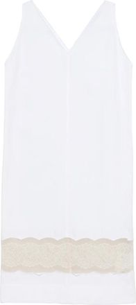 Carven V-neck Lace Midi Dress