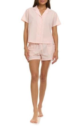 Flora Nikrooz Serena Cotton Seersucker Short Pajamas in Pink at Nordstrom Rack, Size X-Large