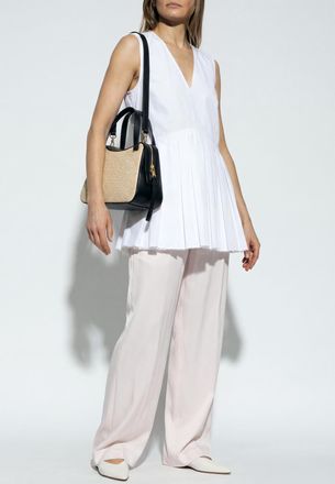 Jil Sander Sleeveless Top With Sweetheart Neckline, Womens, White