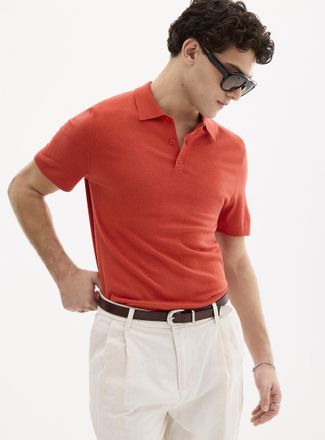 Le 31 Mens Silky knit Polo Shirt