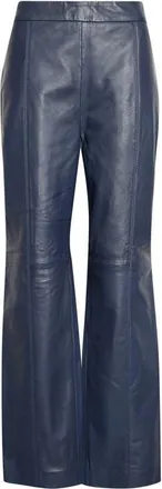 St. John Leather Trousers in Midnight at Nordstrom, Size 8