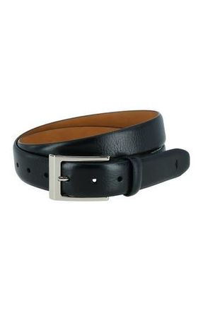 Trafalgar Store Pebble Grain Leather Belt in Black-001 at Nordstrom Rack, Size X-Large