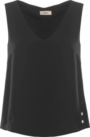 Herno V-hals Mouwloze Top - Dames - Tops zonder mouwen - Zwart - M - Tops