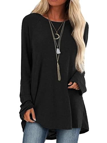 Tunique Longue Femme Minetom - Sweat à Manches Longues, Col Rond, Coupe Oversize - 90% Polyester, 10% Coton - Haut Élégant Ou Mini Robe
