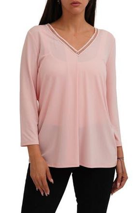 Sunny Leigh Solid V-Neck Top in Light Pink at Nordstrom Rack, Size 1 X