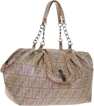 Fendi Pre-owned Canvas Schoudertas - Dames - Vintage Schoudertas - Beige - ONE Size - Vintage