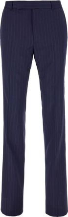 Givenchy Slim-fit gestreepte pantalon van wol - Heren - Chinos - Blauw - M - Wol - Broeken