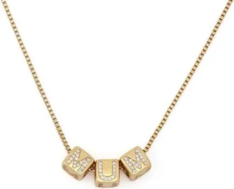 Kurt Geiger Mum Cube Pendant Necklace in Gold at Nordstrom