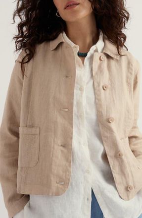 Seasalt Cornwall Arame Linen Jacket in Whelk at Nordstrom, Size 12 Us