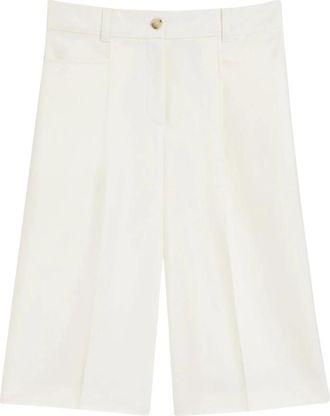 HUGO BOSS C_Talarina 1 Bermuda Shorts - Dames - Korte Broeken - Wit - L - Katoen - Korte Broeken