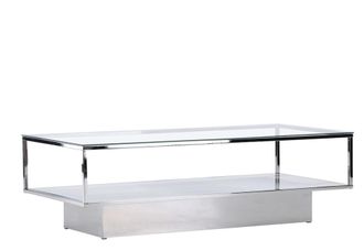 VE DESIGN Design Couchtisch Maglehem 130 x 60 cm, Silber