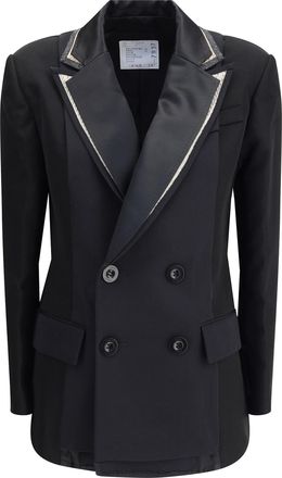 sacai Double-breasted Blazer With Double Revers