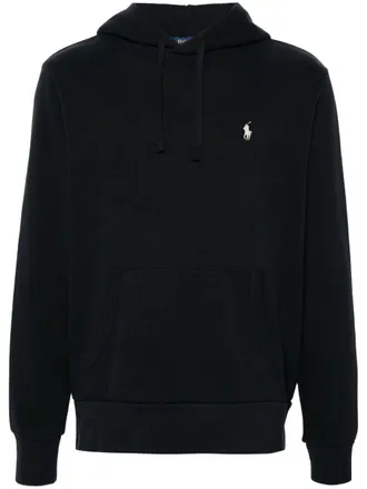 Polo Ralph Lauren Polo Pony-embroidered hoodie - men - Cotton - M - Black