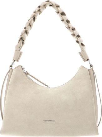 Coccinelle Leather shoulder bag Suede Bimaterial Shoulderbag Sandshell beige