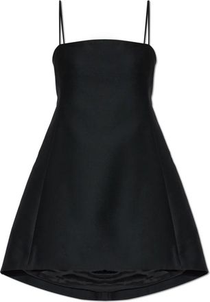 Balenciaga Wol en zijde minijurk - Dames - Korte kleedjes - Zwart - S - Wol - Kleedjes