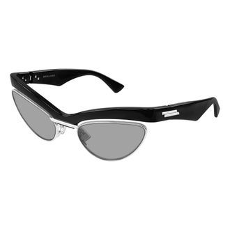 Bottega Veneta Sunglasses, female, Black, Size: 59 MM Duo Angle Cat Eye Sunglasses