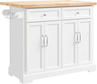 SoBuy Sobuy Carro De Cocina Blanco Con 2 Cajones Carro De Cocina Plegable Con Gran Capacidad De Almacenamiento Carro De Cocina Blanco Mdf Para Cocinas Peque