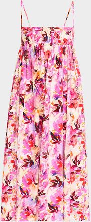 Ulla Johnson Lucille Floral Empire-Waist Dress