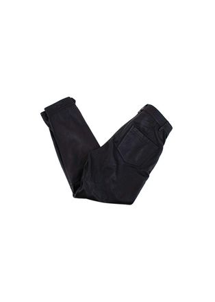 J Brand black cropped leather trousers