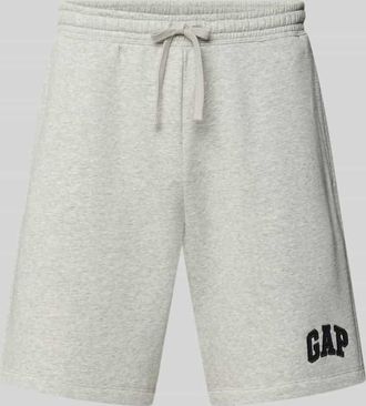 GAP Sweatshorts mit elastischem Bund in Hellgrau Melange, Gr&ouml;&szlig;e XXL