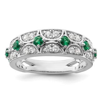 Diamond2Deal 14k White Gold Lab Grown Diamond Wedding Band Ring 1/2Ct Clarity- VS Color- G-H