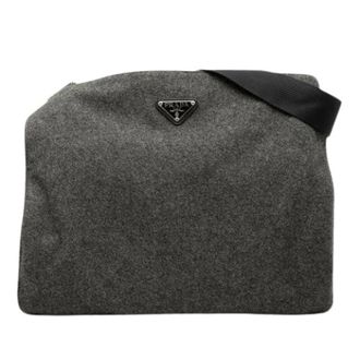 Prada Borsa a tracolla in lana Pre-owned - - Pre-owned - Donna - Grigio - ONE SIZE