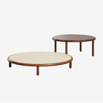 Sklum Sklum - Set De 2 Mesas De Centro Redondas En Madera De Acacia Olivia