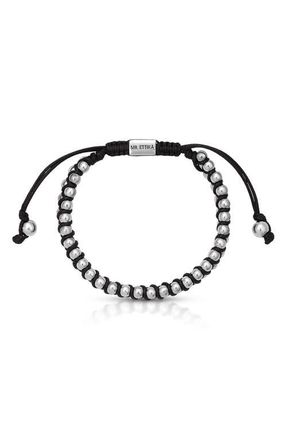 Mr.Ettika Mens Double Row Beaded Bracelet in Black at Nordstrom