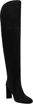 Stuart Weitzman Babette Over the Knee Tubo 85 Boot in Black Suede at Nordstrom, Size 8.5
