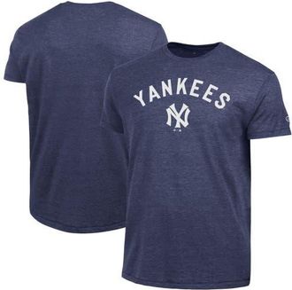 Champion Mens Champion Navy New York Yankees Cooperstown Wordmark Lockup Tri-Blend T-Shirt at Nordstrom, Size Xx-Large