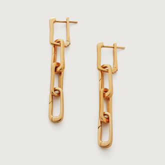 Monica Vinader Gold Alta Capture Charm Cocktail Earrings